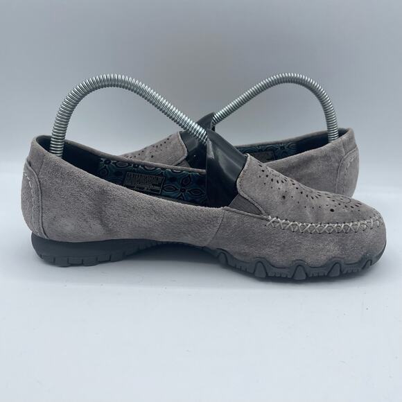 Skechers Relaxed Fit Bikers Traffic Loafers Flats Charcoal Suede Womens 7.5 - Picture 4 of 8